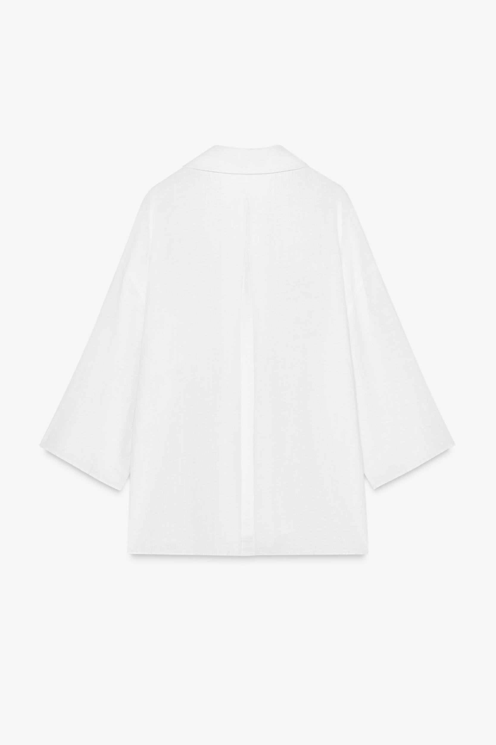 ZW COLLECTION 100% LINEN OVERSIZED SHIRT Product Image