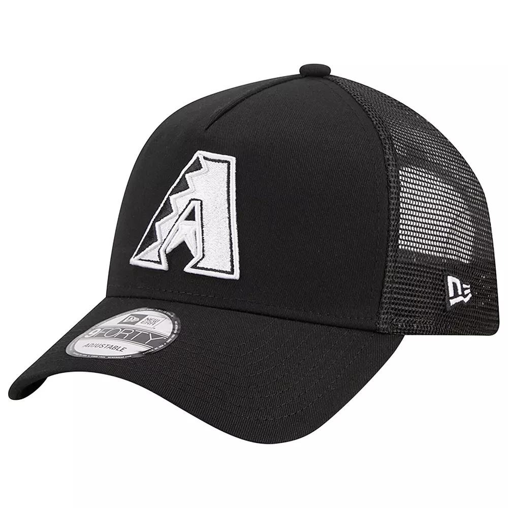 Men's New Era Black Arizona Diamondbacks A-Frame 9FORTY Trucker Adjustable Hat Product Image