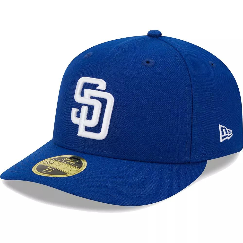 Men's New Era Royal San Diego Padres White LogoÂ Low Profile 59FIFTY Fitted Hat,  Product Image