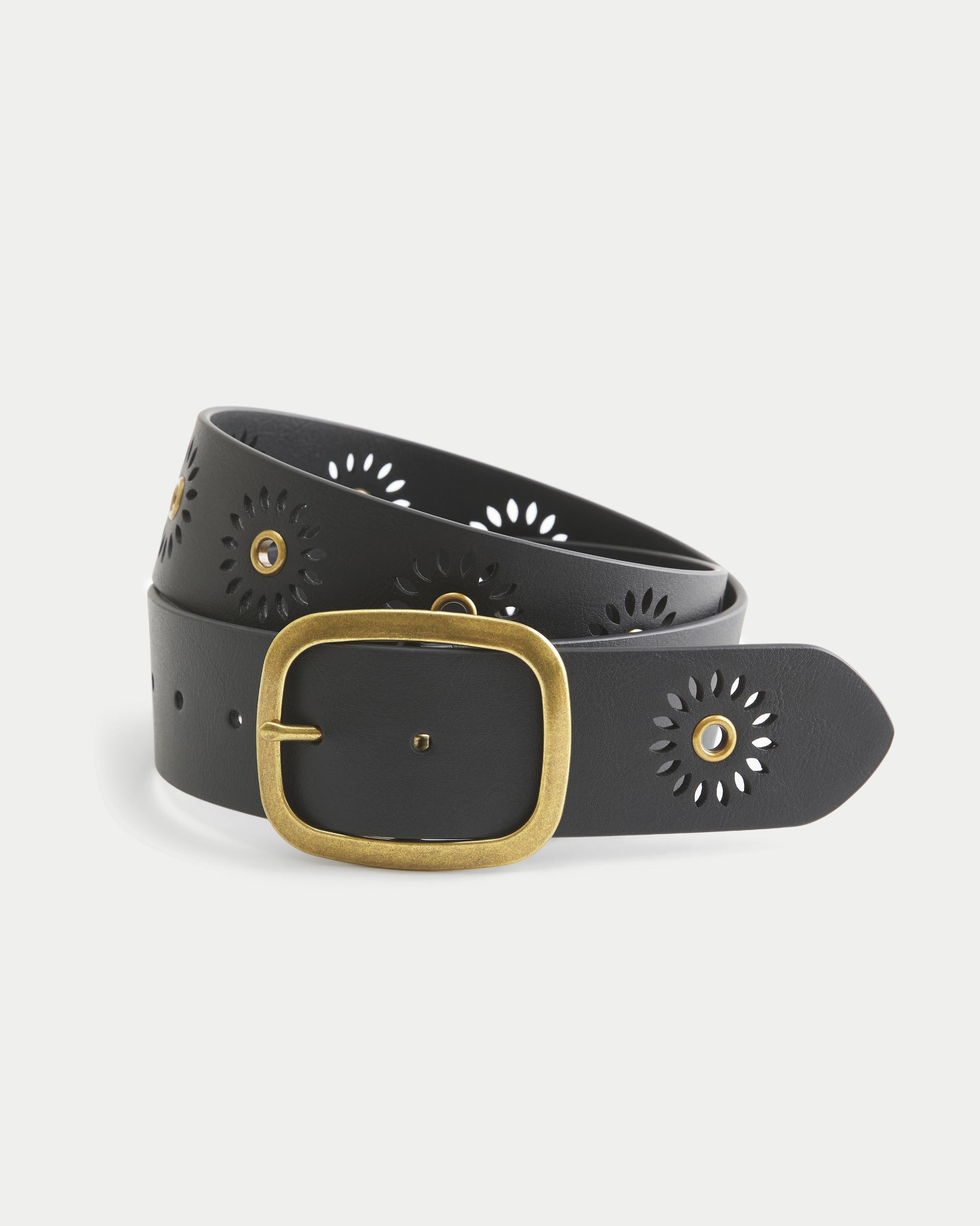 Sunburst Grommet Vegan Leather Belt Product Image