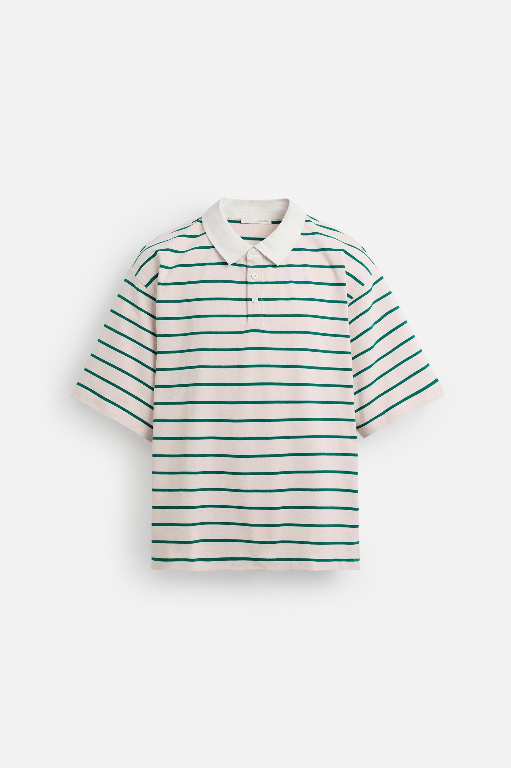 STRIPED RELAXED FIT POLO SHIRT Product Image