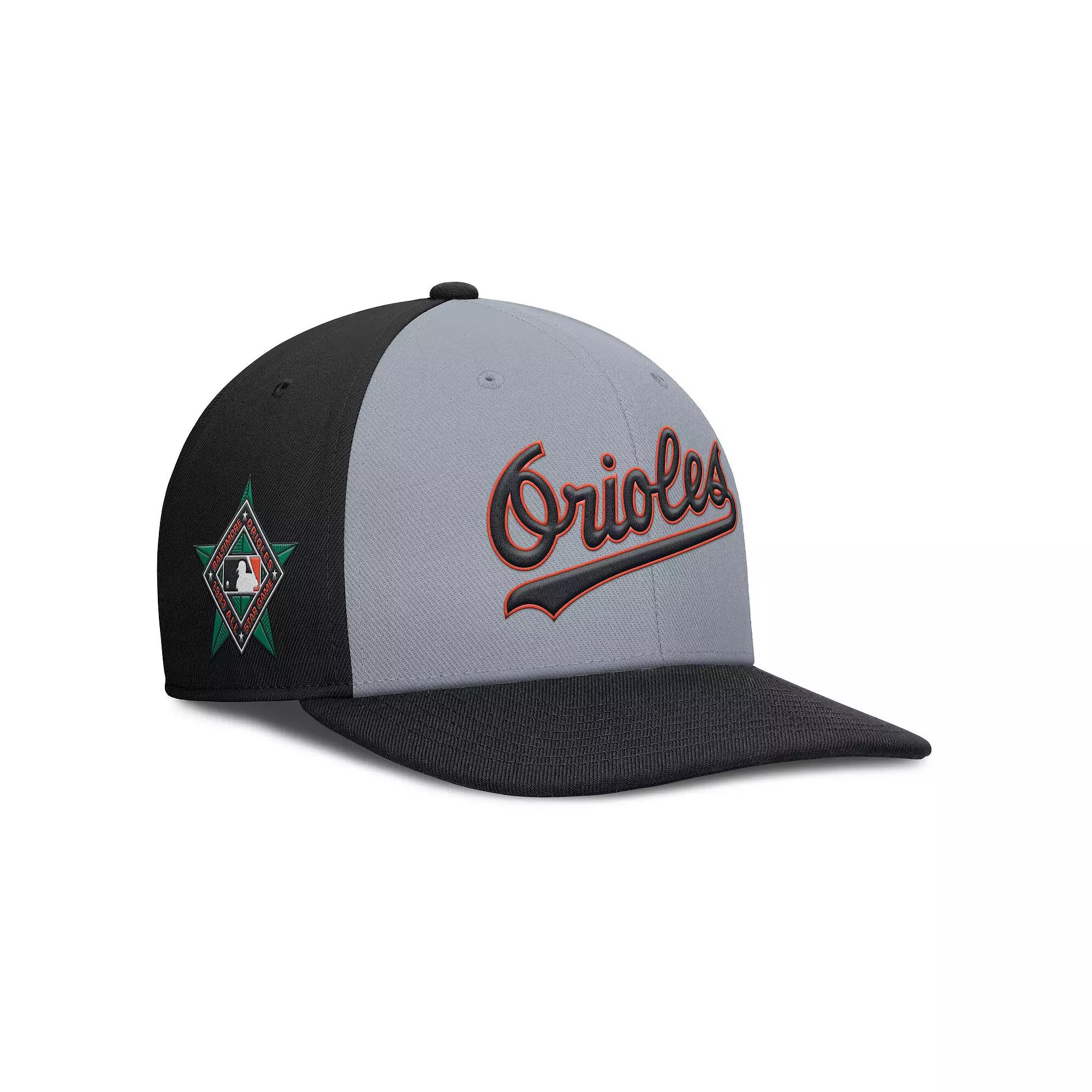 Men's Nike Gray/Black Baltimore Orioles Pro Performance Snapback Hat, Size: Medium/Large, Grey Product Image