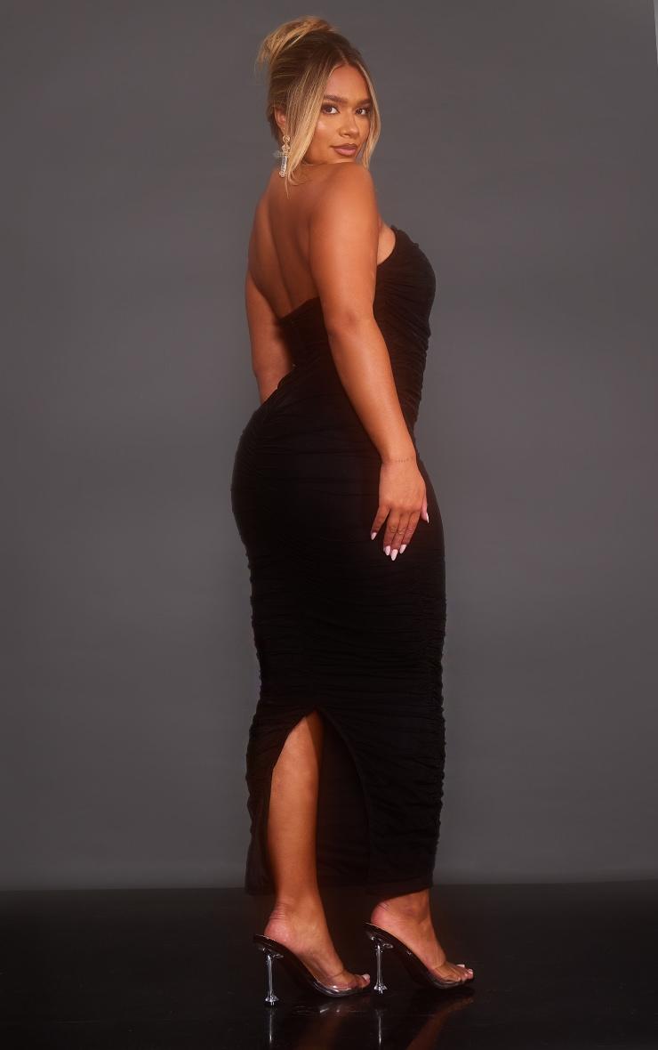 Shape Black Mesh Corset Bandeau Maxi Dress Product Image