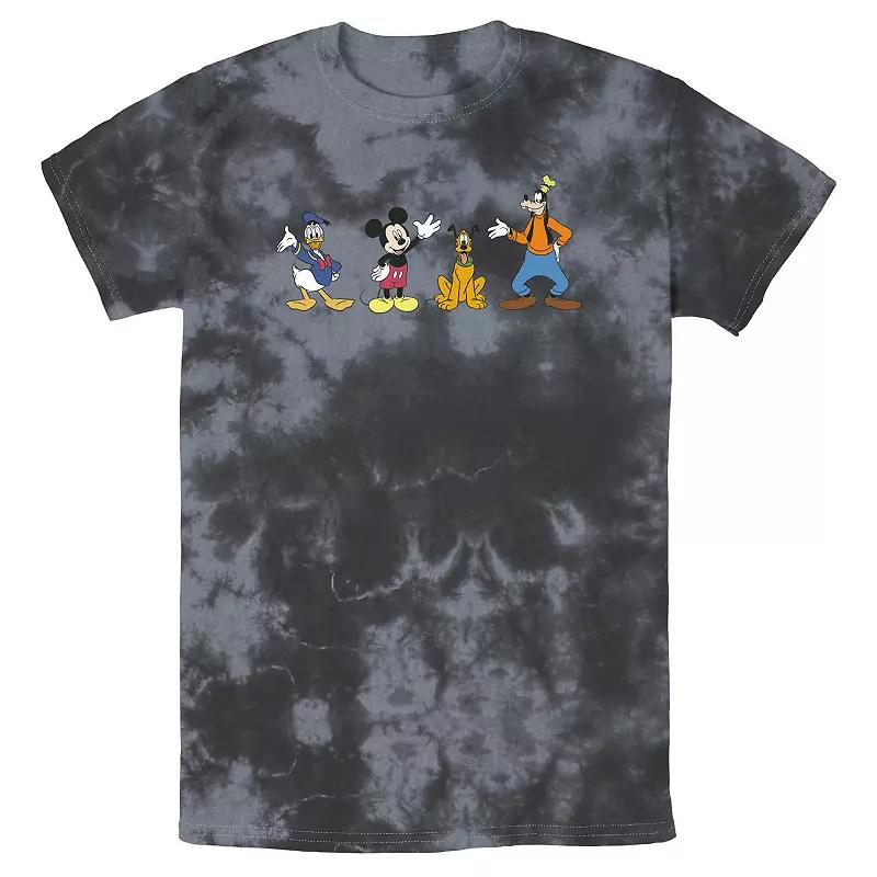 Disney's Mickey Mouse & Friends Men's Line Up Waving Hello Wash Tee,  Product Image