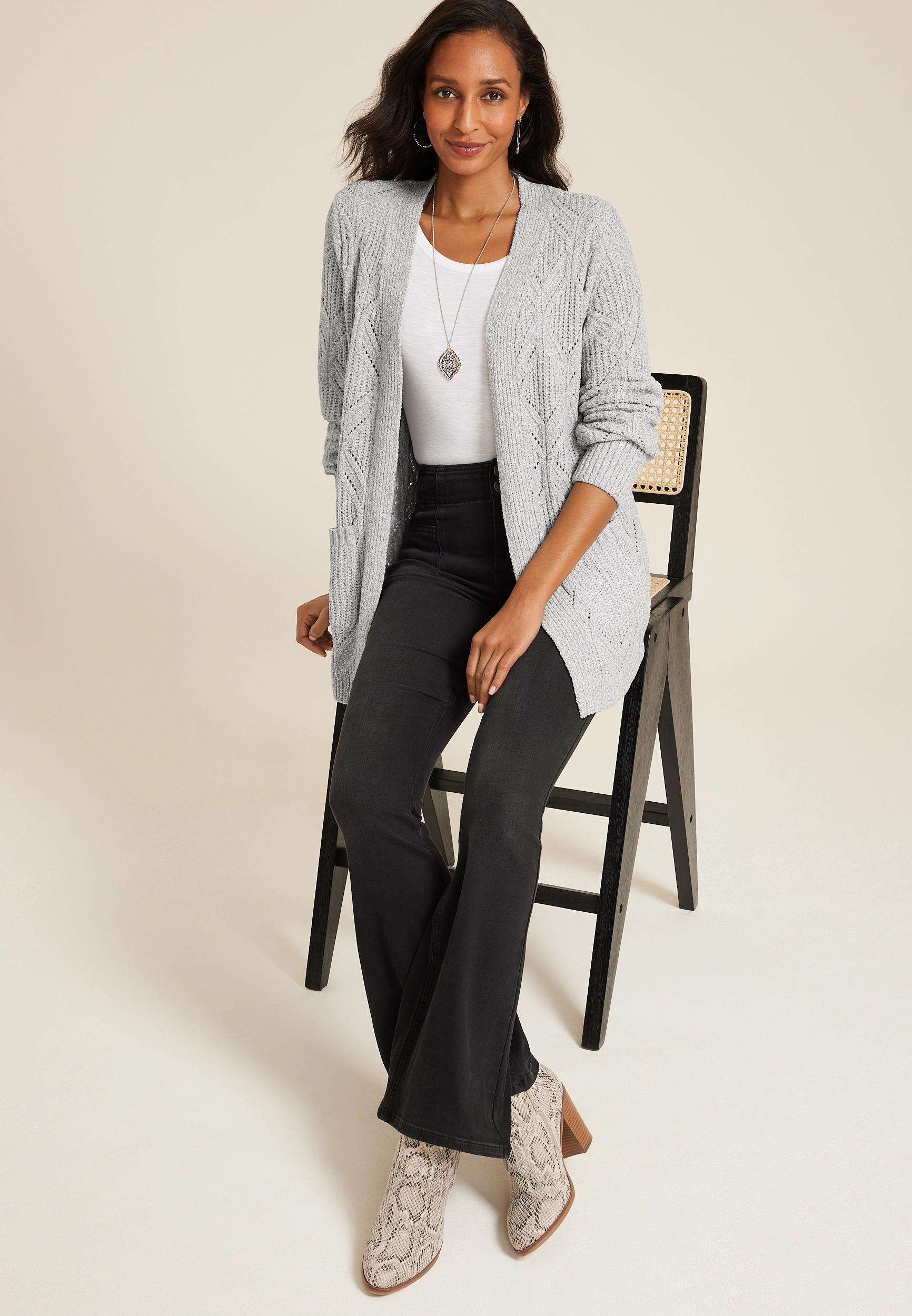 Diamond Stitch Pocket Cardigan Product Image