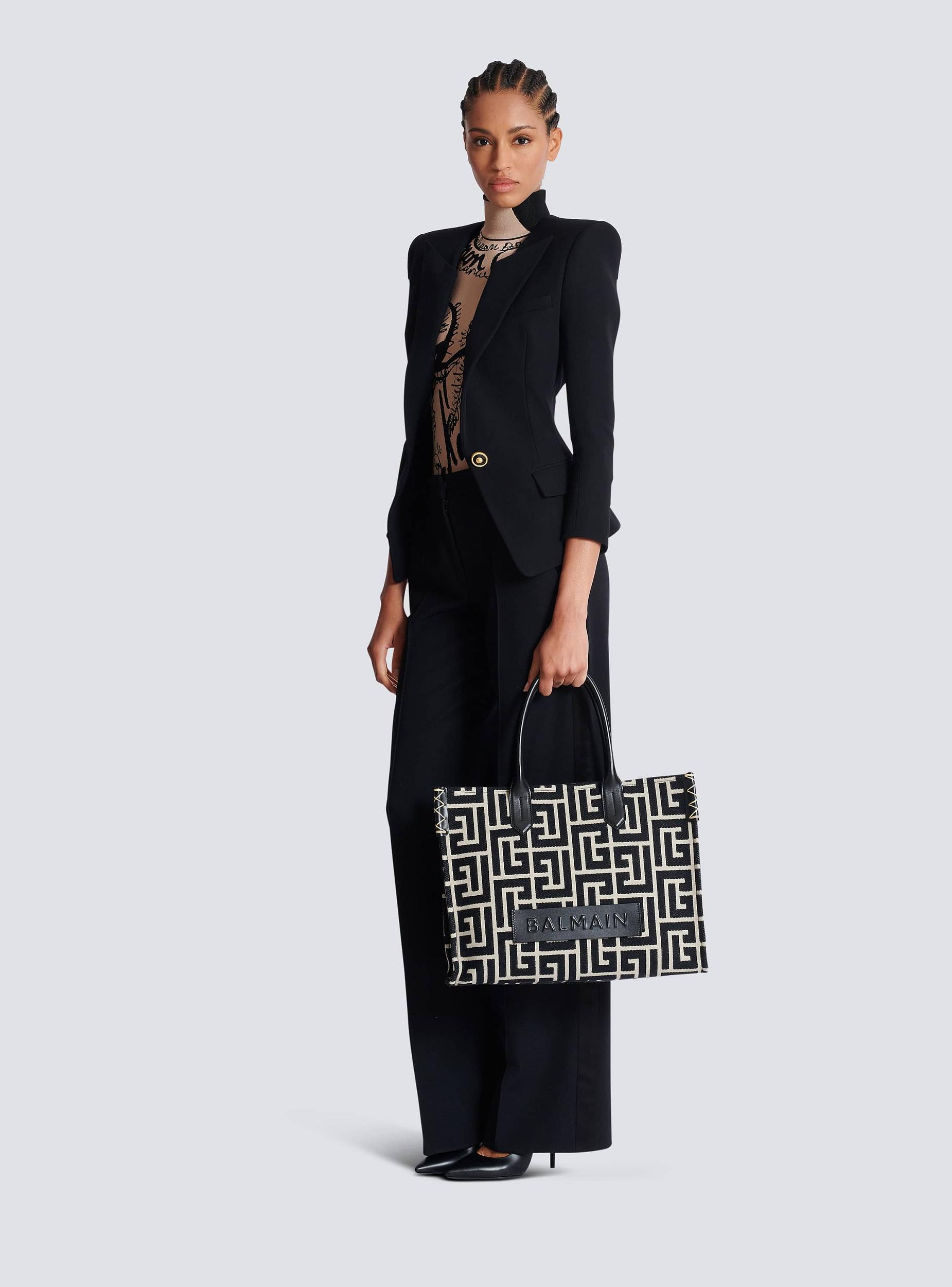 B-Army 42 monogram jacquard and leather Tote bag Product Image