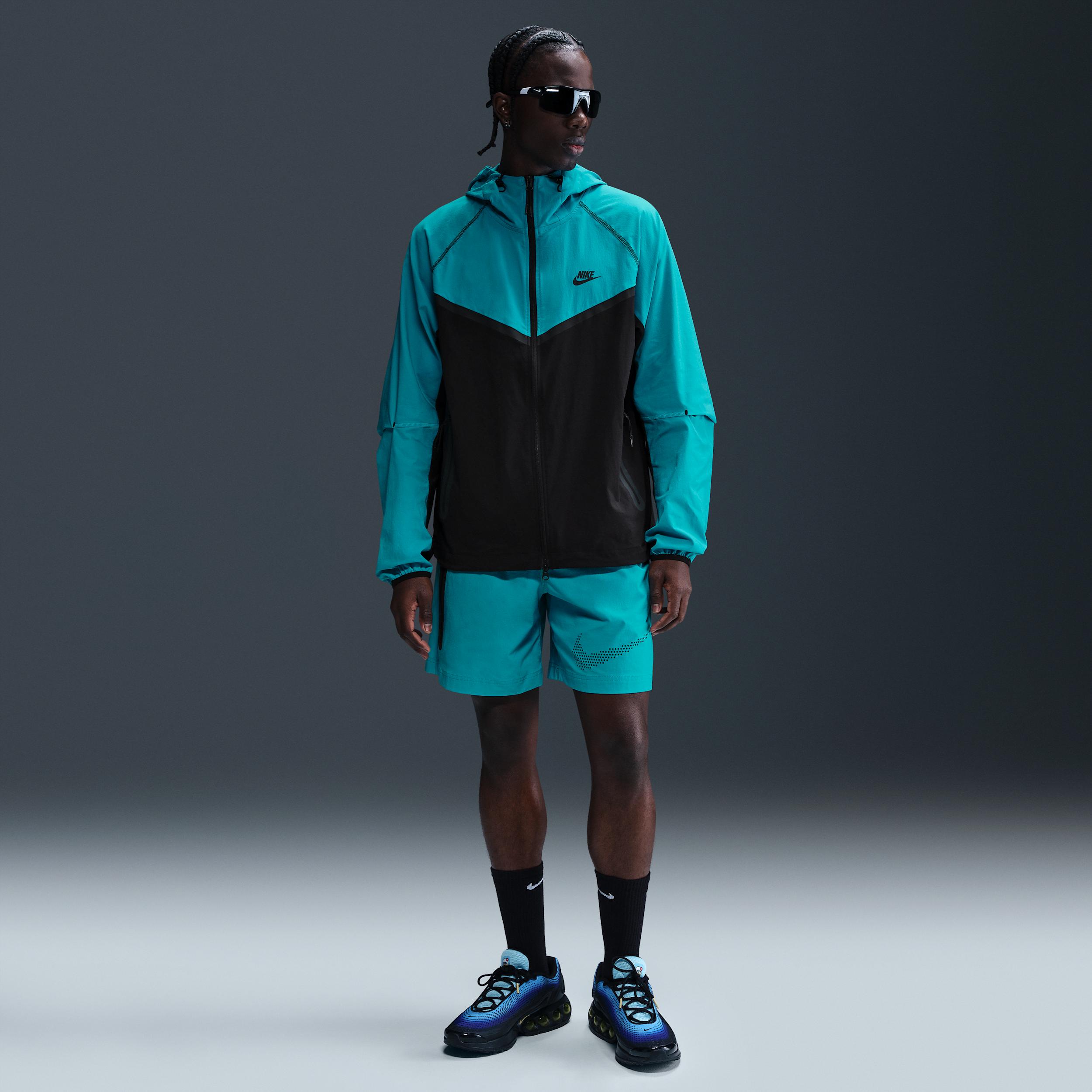 Nike Mens Tech Windrunner Woven Full-Zip Jacket in Dusty Cactus/Black Product Image