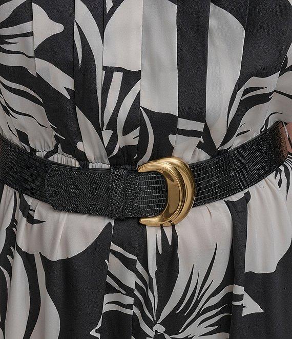 Donna Karan Plus Size Belted Midi Dress Product Image