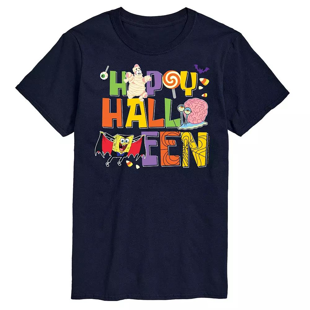 Big & Tall Spongebob Happy Halloween Graphic Tee, Men's,  Product Image