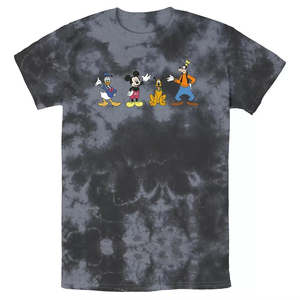 Disney's Mickey Mouse & Friends Men's Line Up Waving Hello Wash Tee,  Product Image