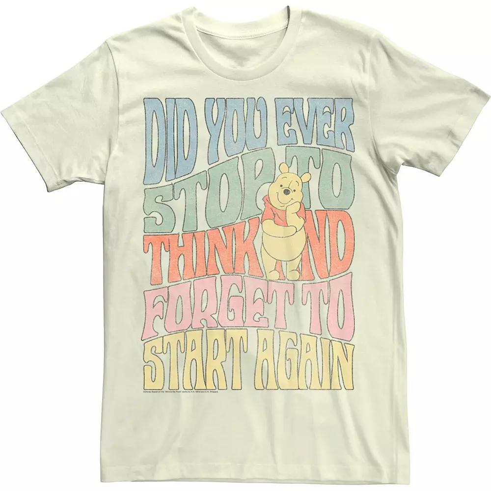 Disney's Winnie The Pooh Men's Did You Ever Stop To Think Tee,  Product Image