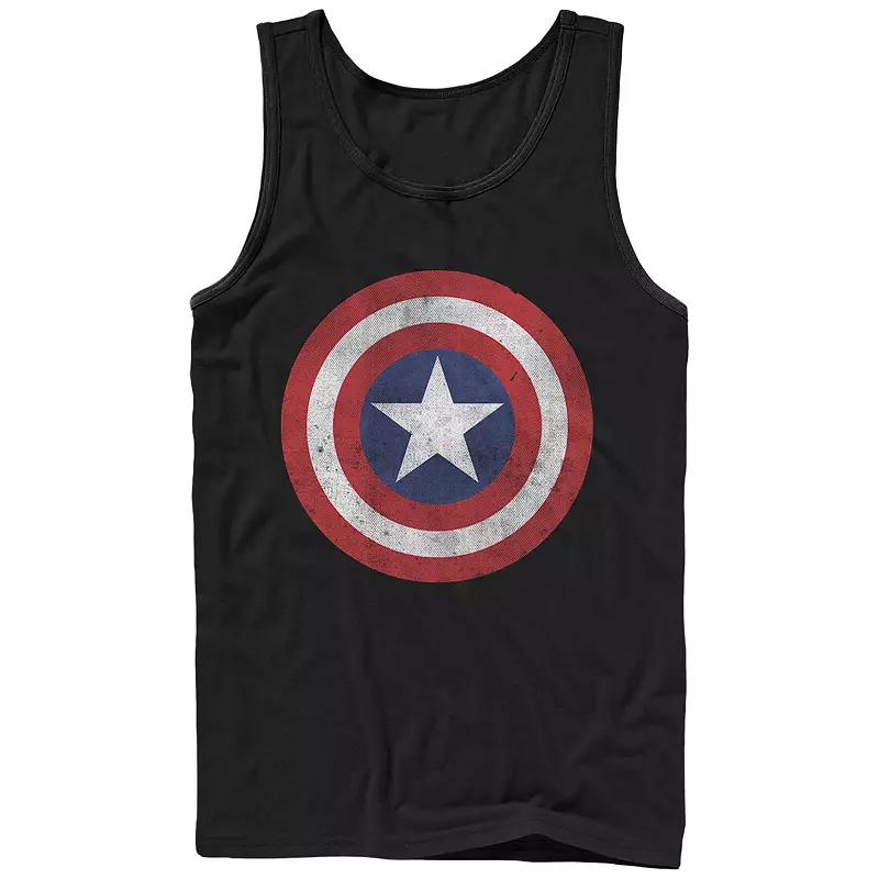 Men's Marvel Captain America Distressed Shield Graphic Tank Top,  Product Image