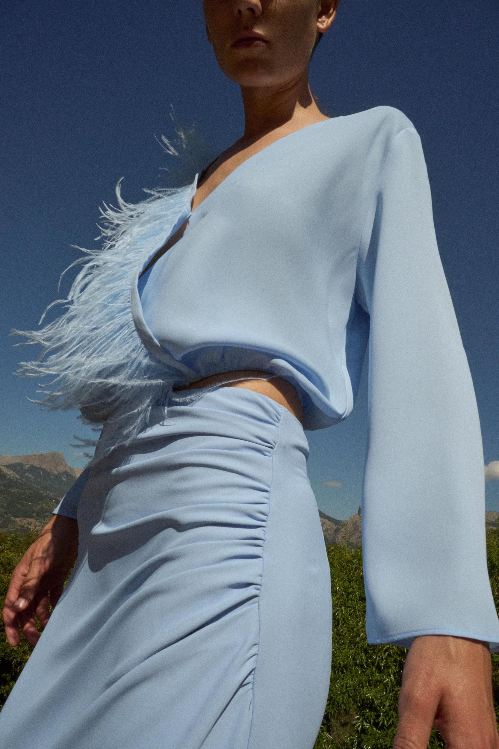 DRAPED MIDI SKIRT Product Image