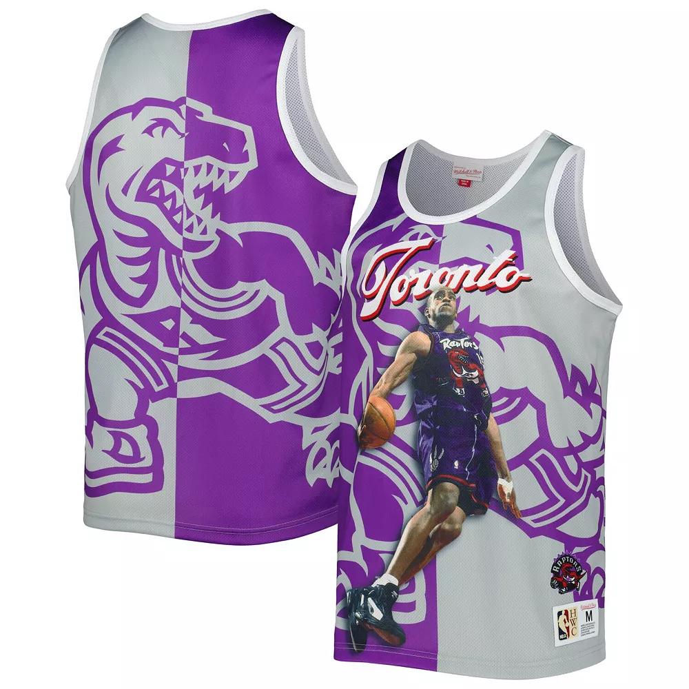 Men's Mitchell & Ness Vince Carter Purple/Gray Toronto Raptors Sublimated Player Tank Top, Size: 3XL, Rpt Purple Product Image