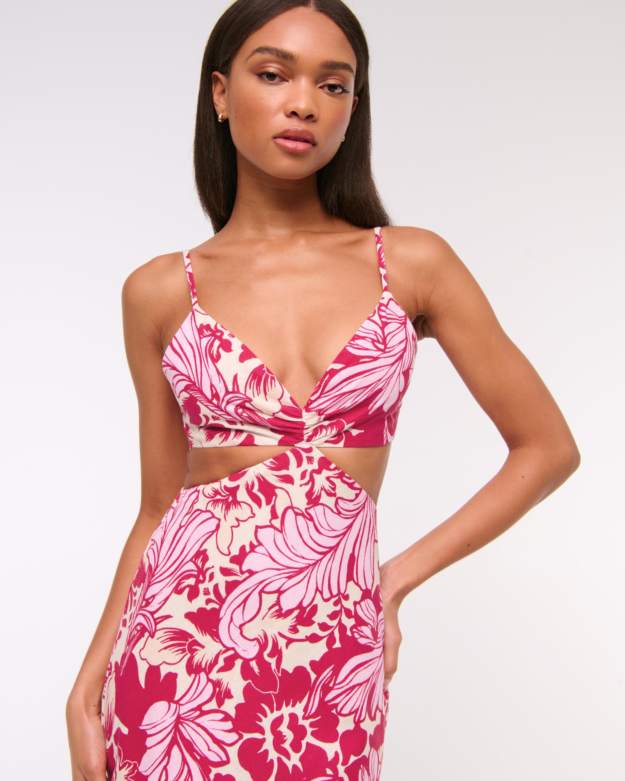 The A&F Julia Slip Cutout Maxi Dress Product Image