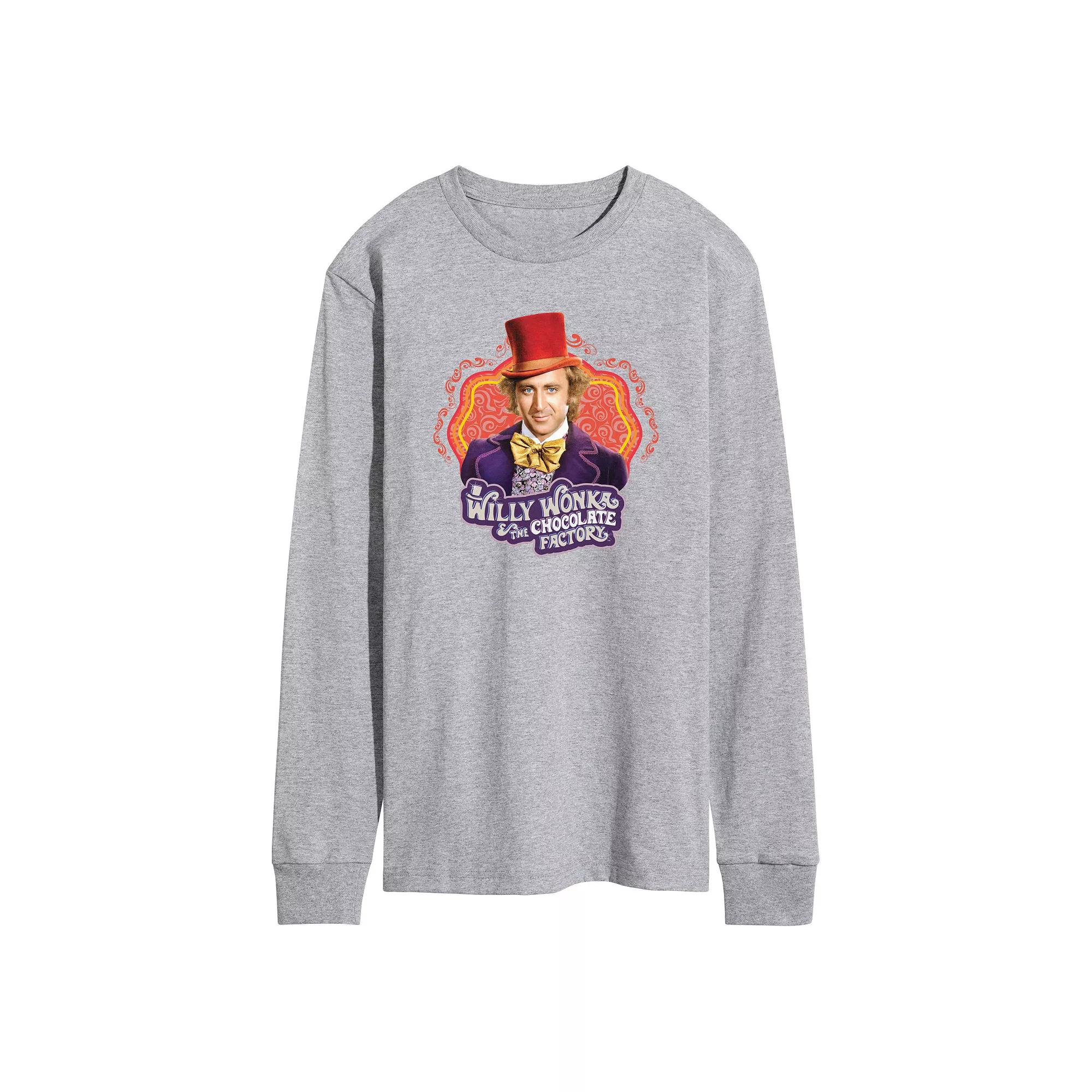 Men's Willy Wonka Long Sleeve Graphic Tee,  Product Image