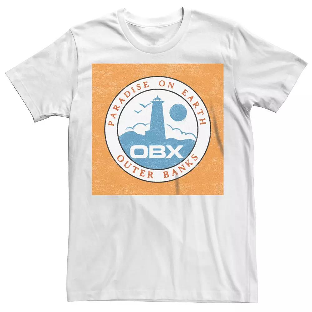 Men's Outer Banks Paradise On Earth Lighthouse Badge Graphic Tee,  Product Image