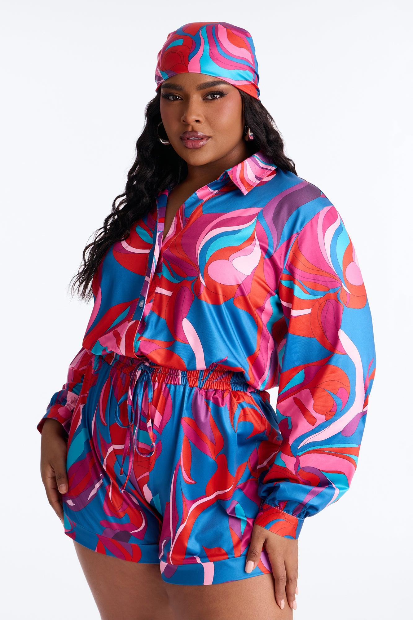 Cara Long Sleeve 2 Piece Romper Set - Pink Female Product Image