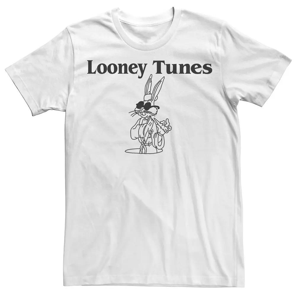 Men's Looney Tunes Beatnik Bugs Line Art Poster Tee,  Product Image