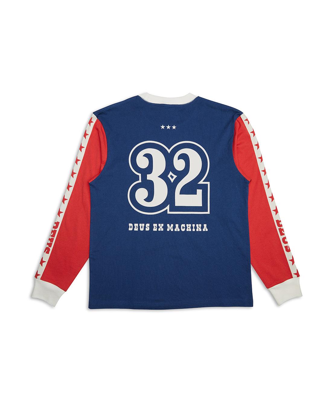 Round Up Long Sleeve Tee - Red-Blue Product Image
