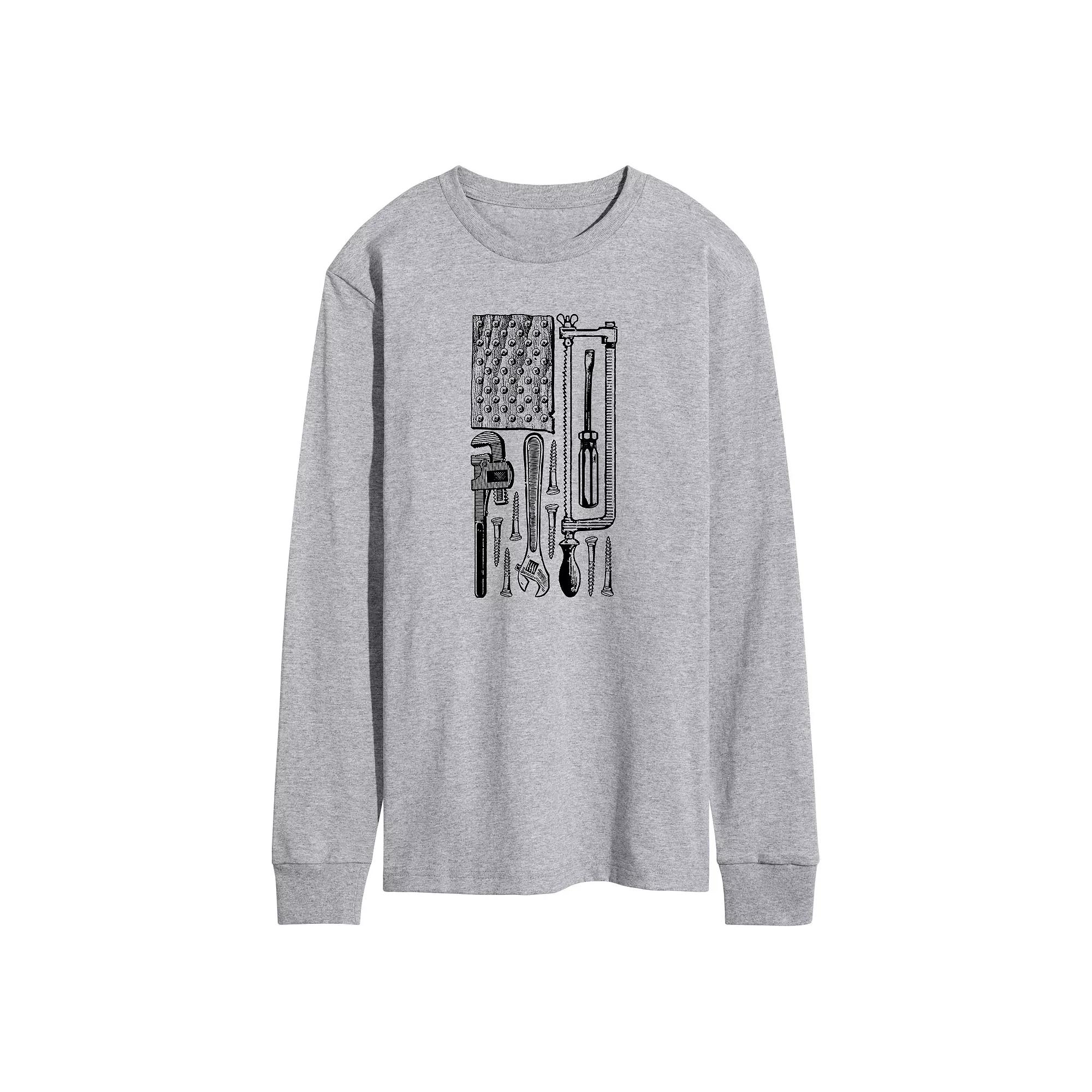 Men's Tool Flag Long Sleeve Graphic Tee,  Product Image