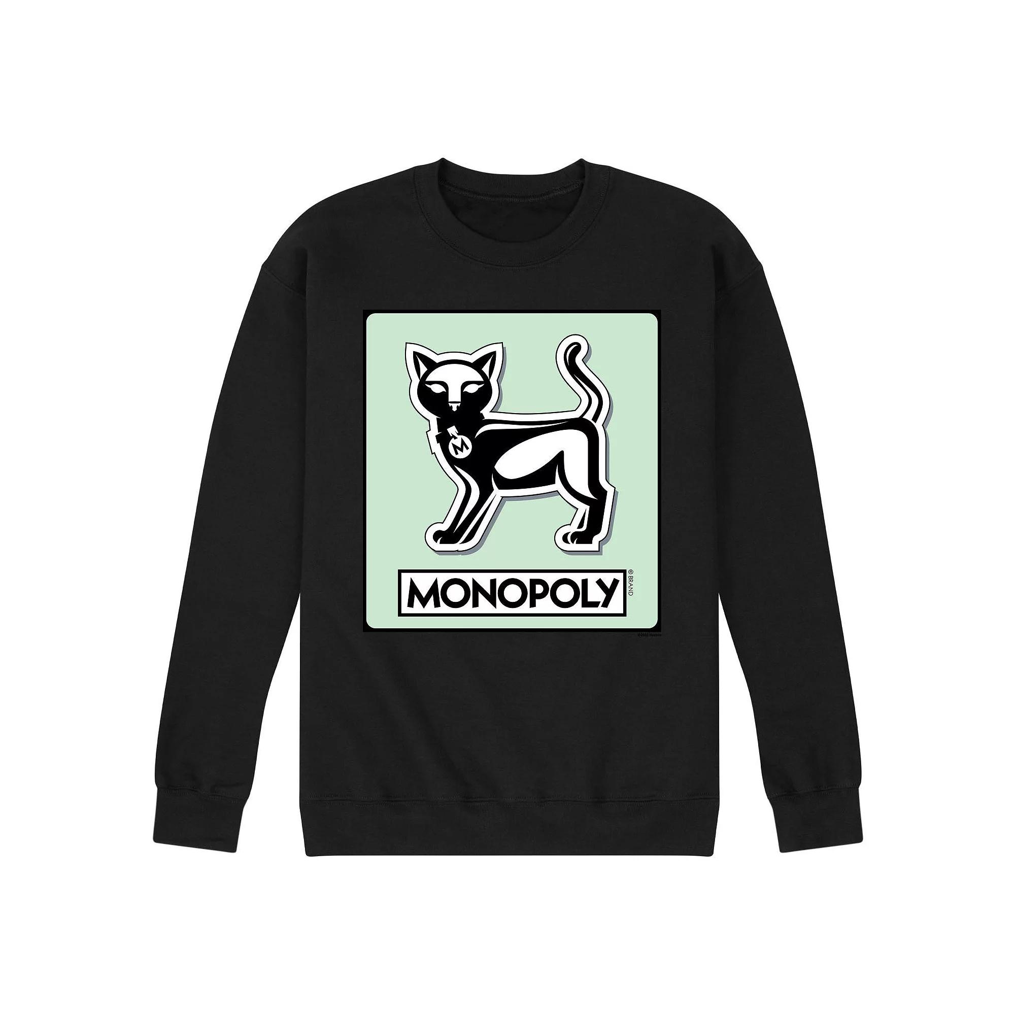 Men's Monopoly Cat Game Token Fleece Sweatshirt,  Product Image