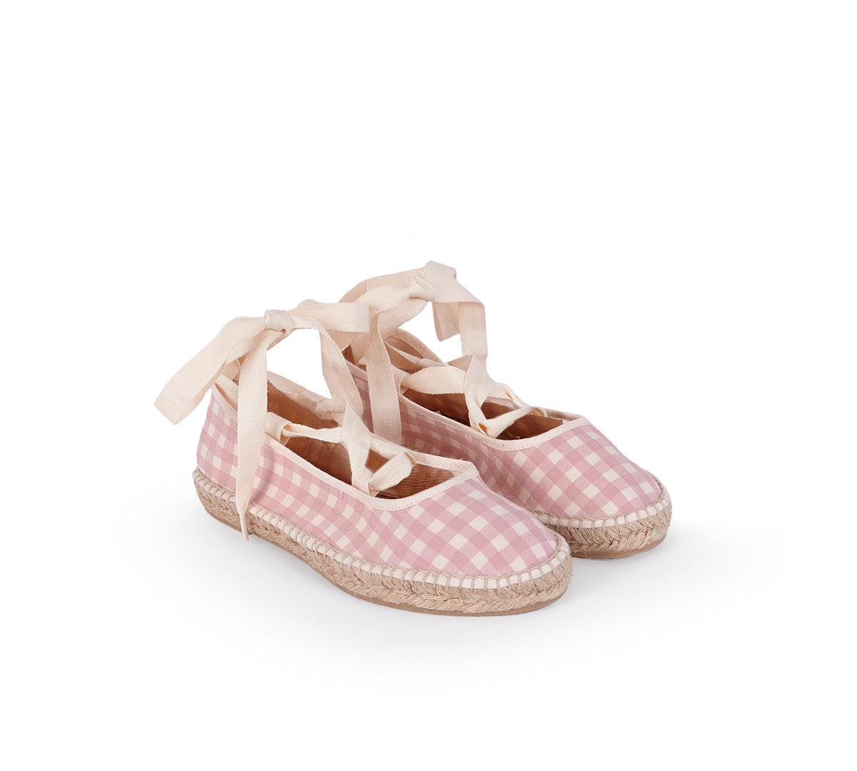 Santorini Espdarille Pink and White Product Image