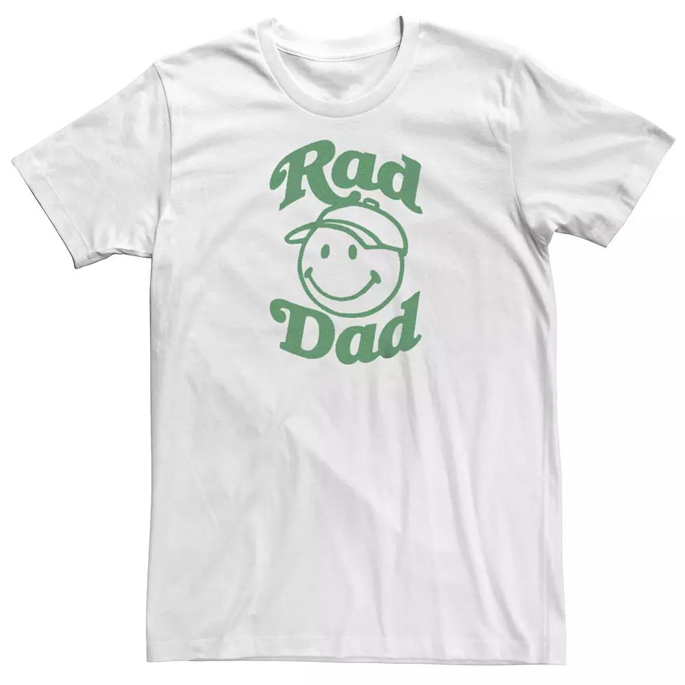 Men's Rad Dad Smiley Face With Cap Graphic Tee,  Product Image