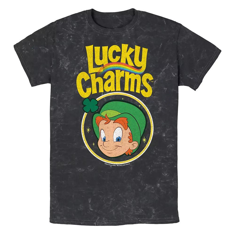 Men's Lucky Charms Leprechaun Stamp Mineral Wash Graphic Tee,  Product Image