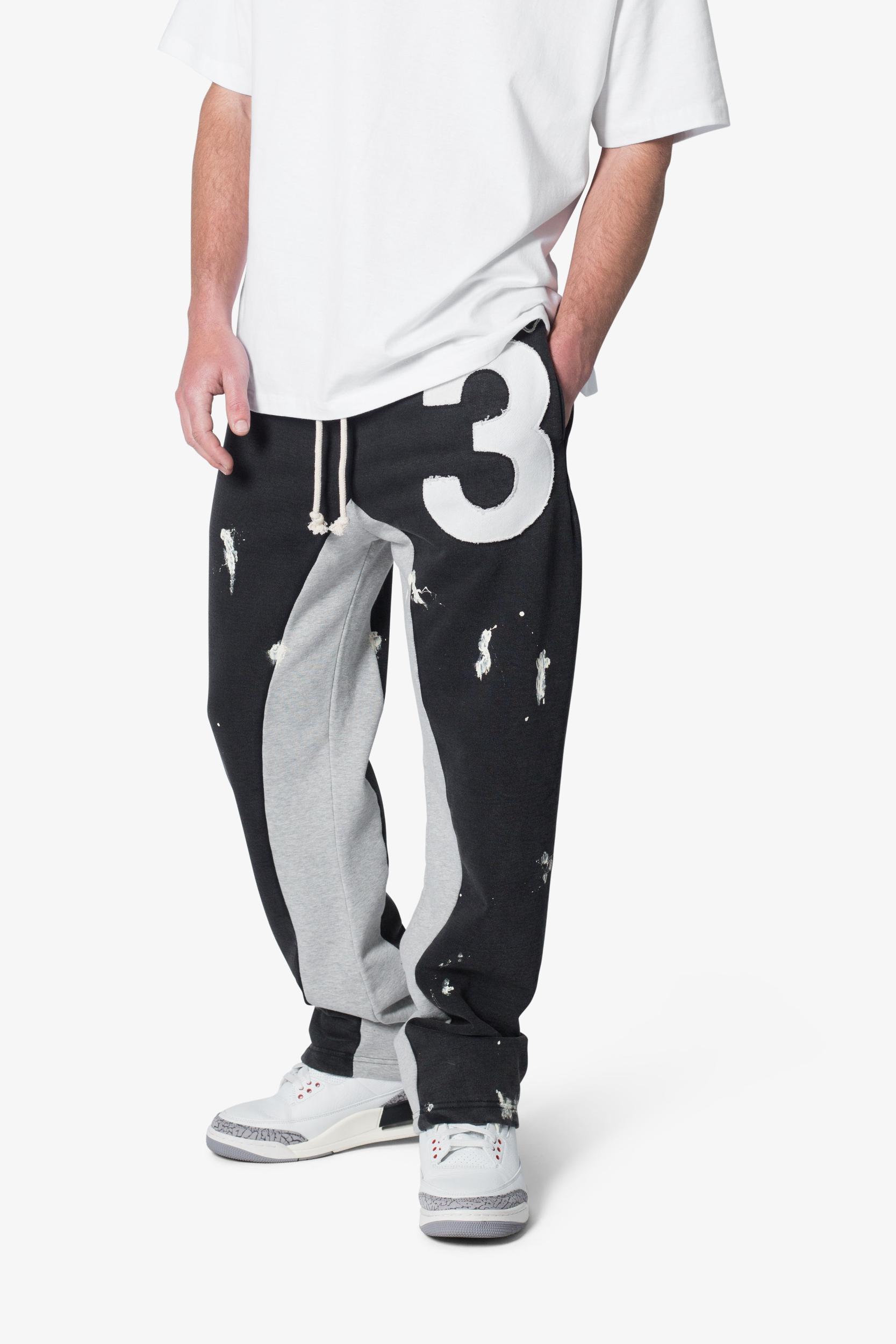 3 Patch Contrast Sweatpants - Washed Black Product Image