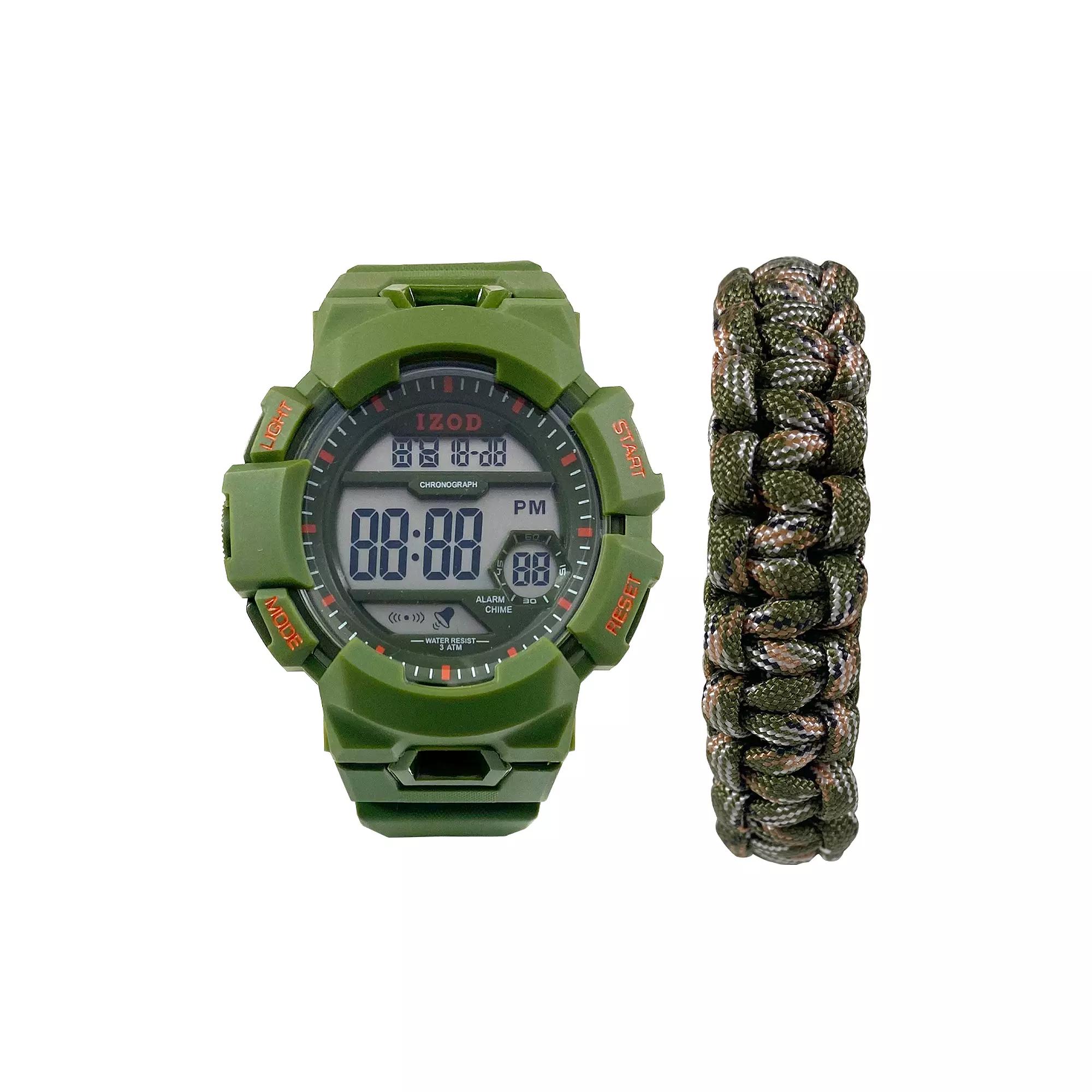 IZOD Men's Green Camo Digital Watch with Matching Bracelet Set - IZO2194KL Product Image