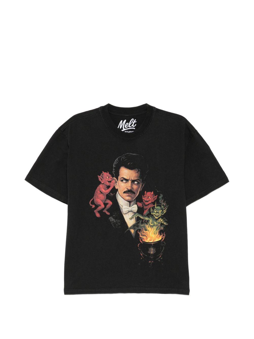 graphic-print round neck T-shirt Product Image
