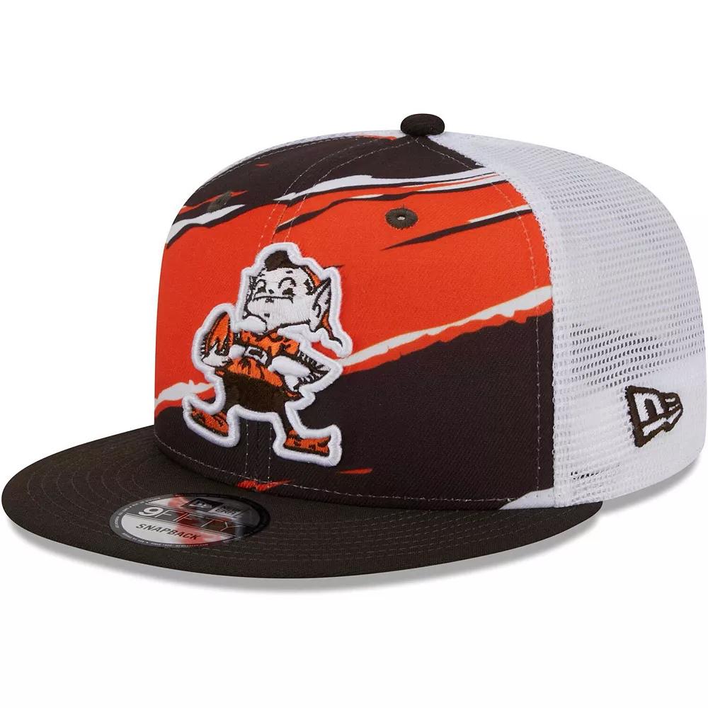 Men's New Era Brown Cleveland Browns Historic Tear Trucker 9FIFTY Snapback Hat Product Image