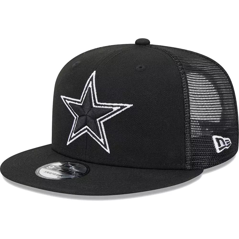 Men's New Era Black Dallas Cowboys Main Trucker 9FIFTY Snapback Hat Product Image