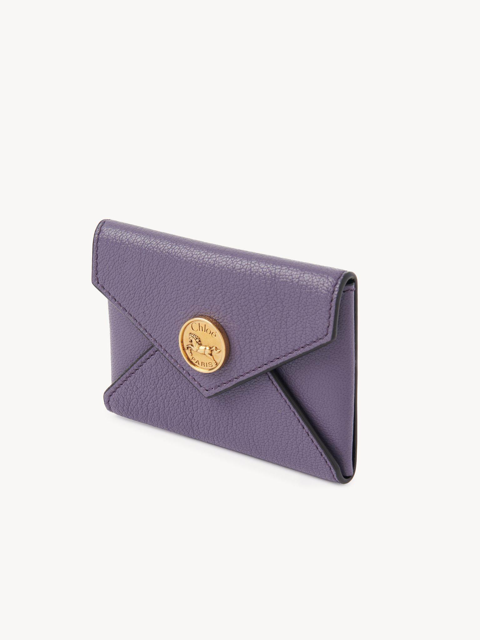 Envelope card holder in grained leather Product Image