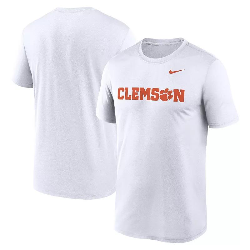 Men's Nike White Clemson Tigers Primetime Legend Wordmark T-Shirt, Size: 2XL Product Image