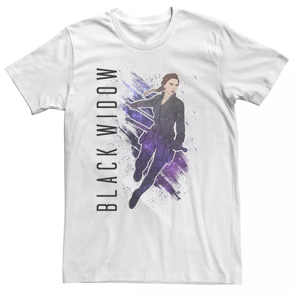 Big & Tall Marvel Avengers Endgame Black Widow Galaxy Painted Tee, Men's,  Product Image
