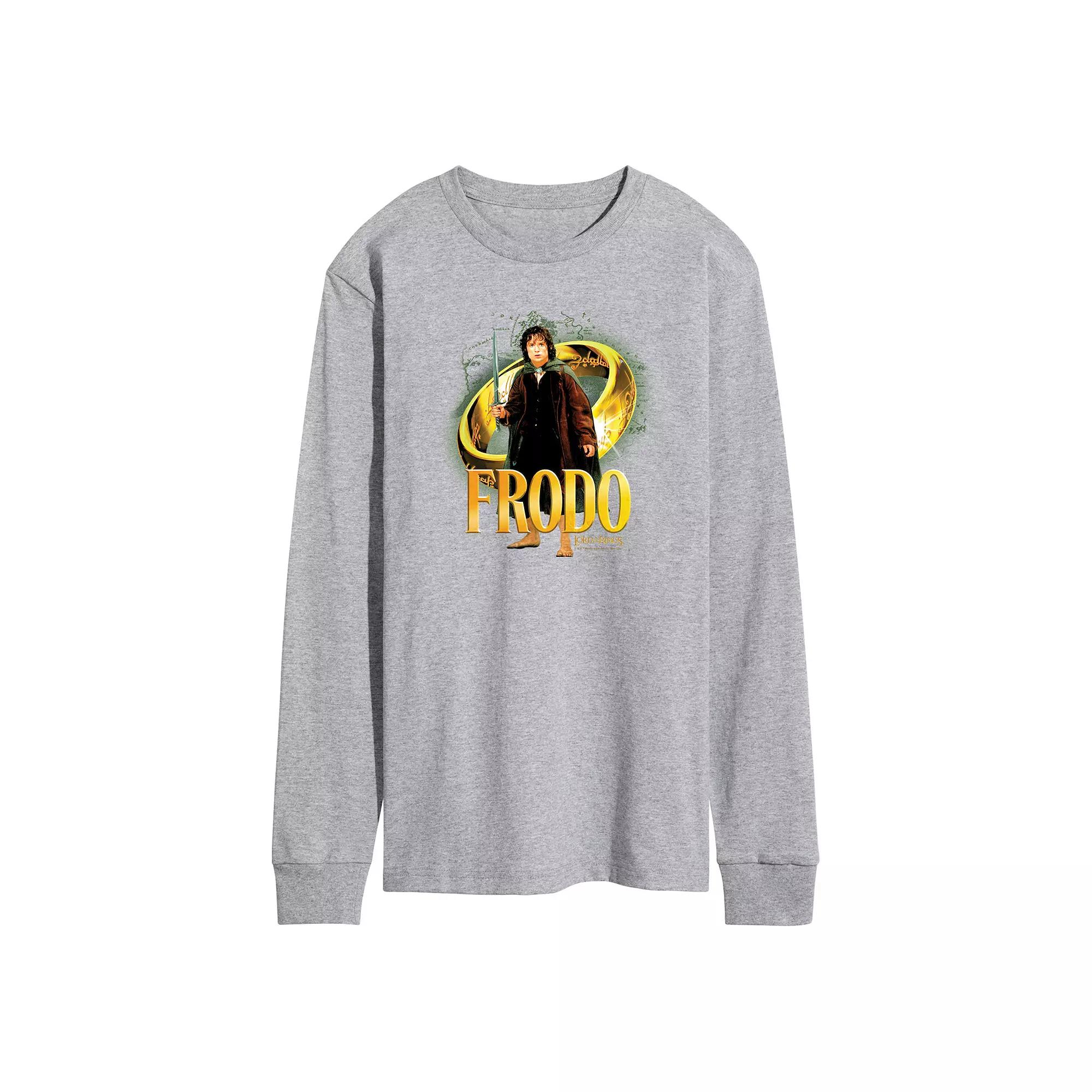 Men's Lord Of The Rings Frodo Baggins Ring Long Sleeve Graphic Tee,  Product Image