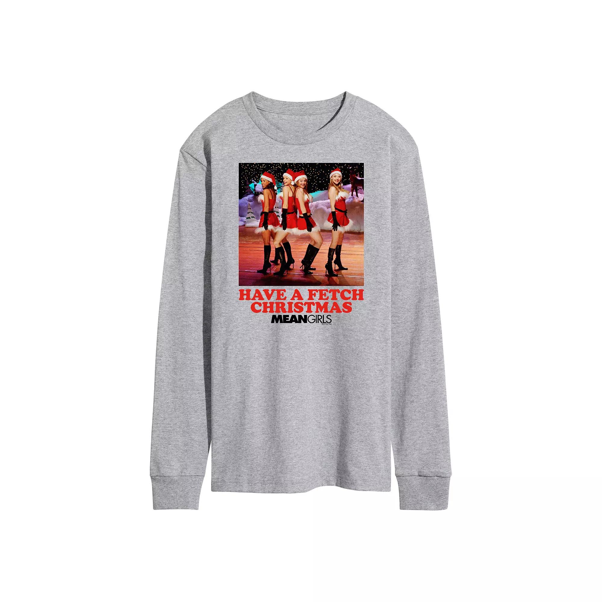 Men's Mean Girls Santa Long Sleeve Graphic Tee,  Product Image