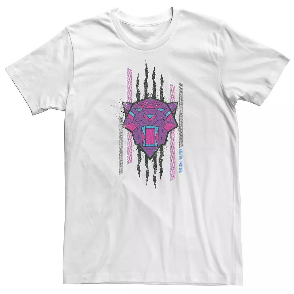 Men's Marvel Wakanda Forever Geometric Black Panther Icon Scratch Tee,  Product Image