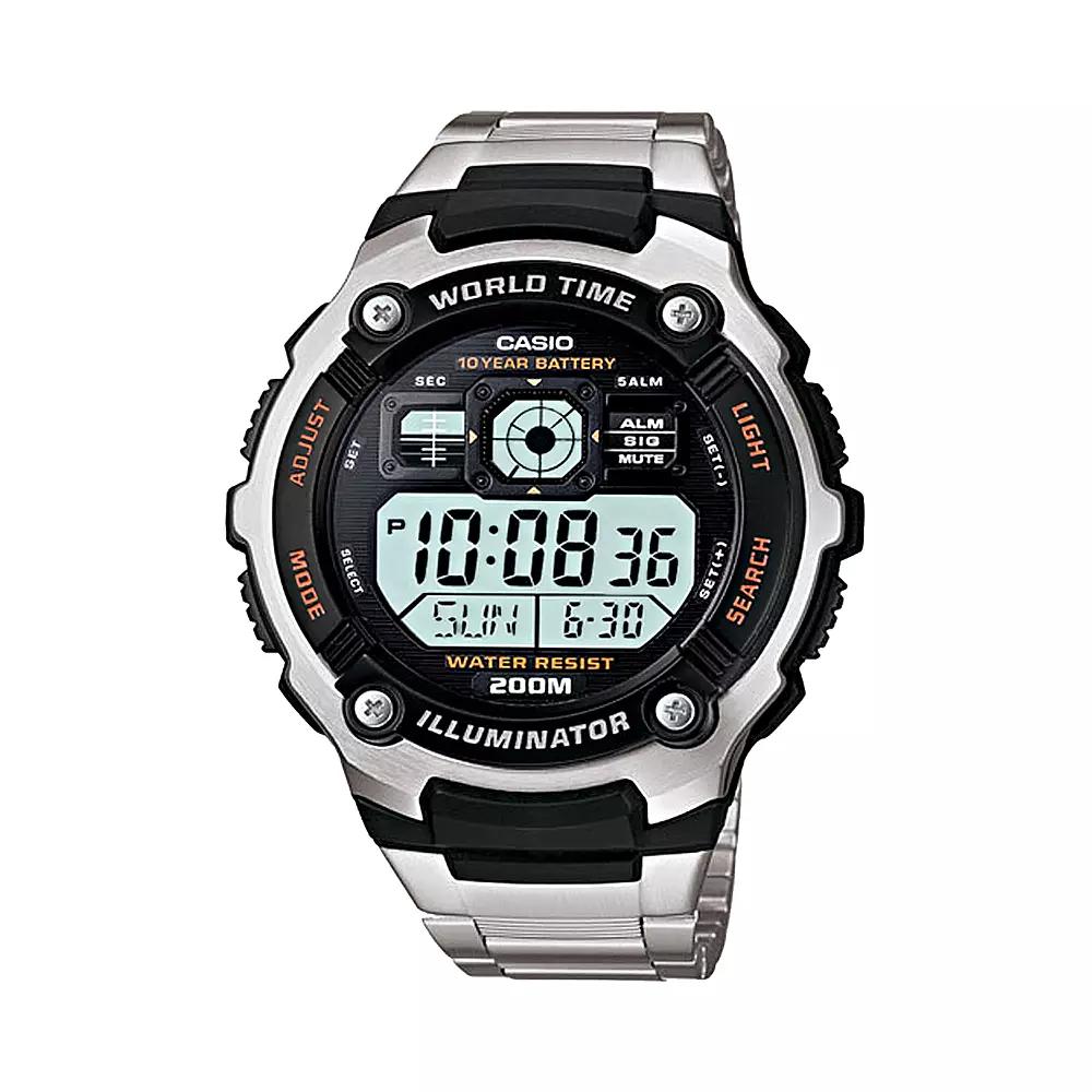 Casio Men's Illuminator Stainless Steel Digital Chronograph Watch - AE2000WD-1AV, Multicolor Product Image
