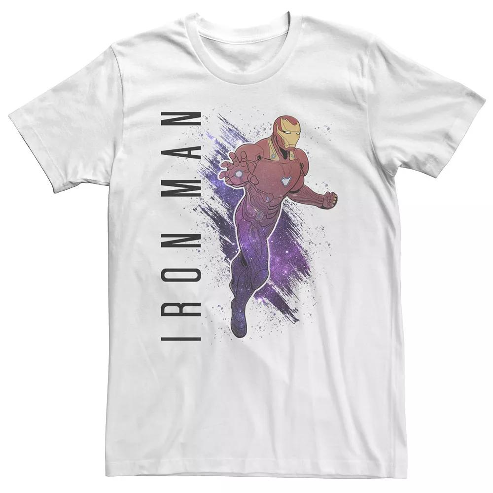 Big & Tall Marvel Avengers Endgame Iron Man Galaxy Painted Tee, Men's,  Product Image