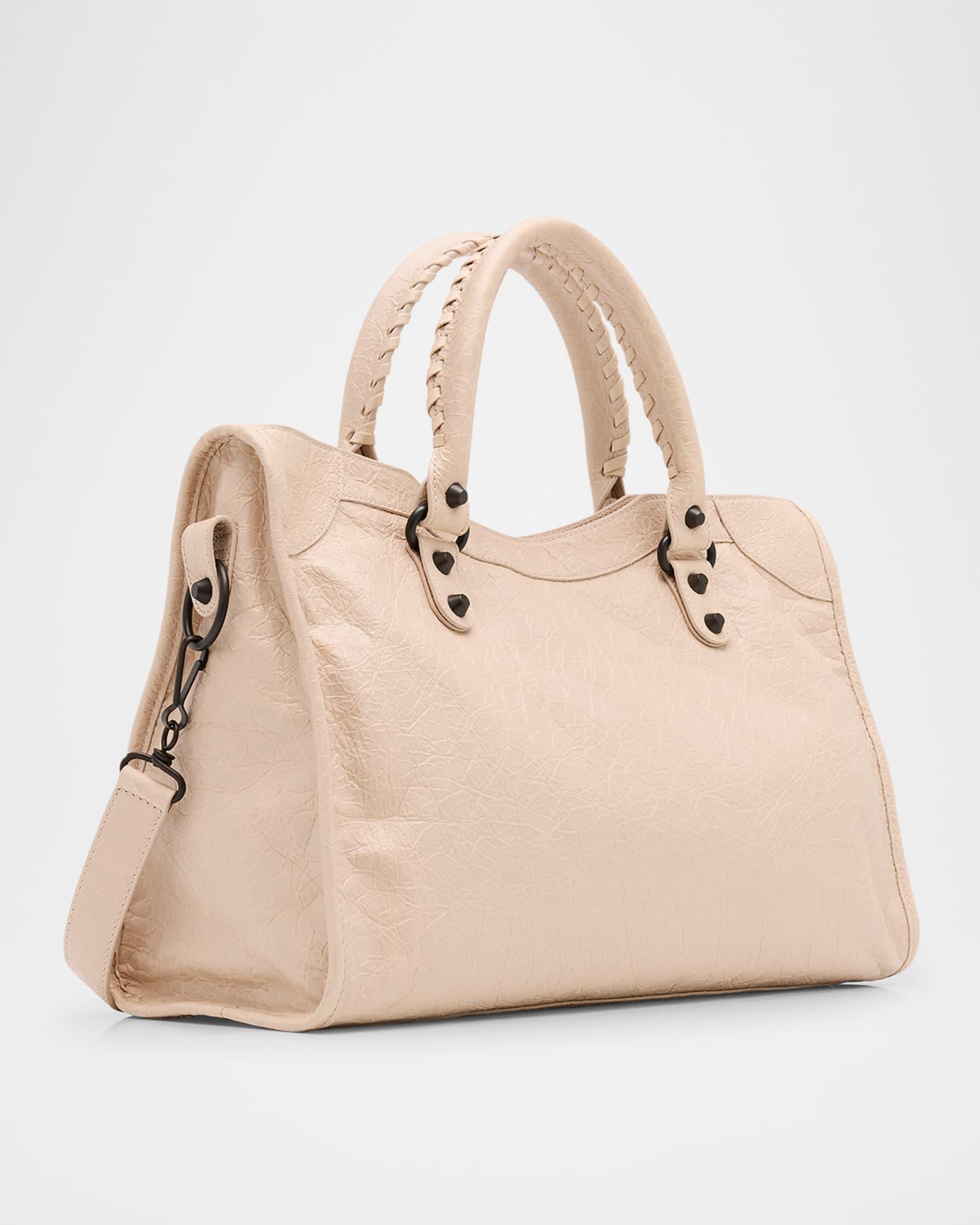 Le City Medium Crinkled Leather Top-Handle Bag Product Image