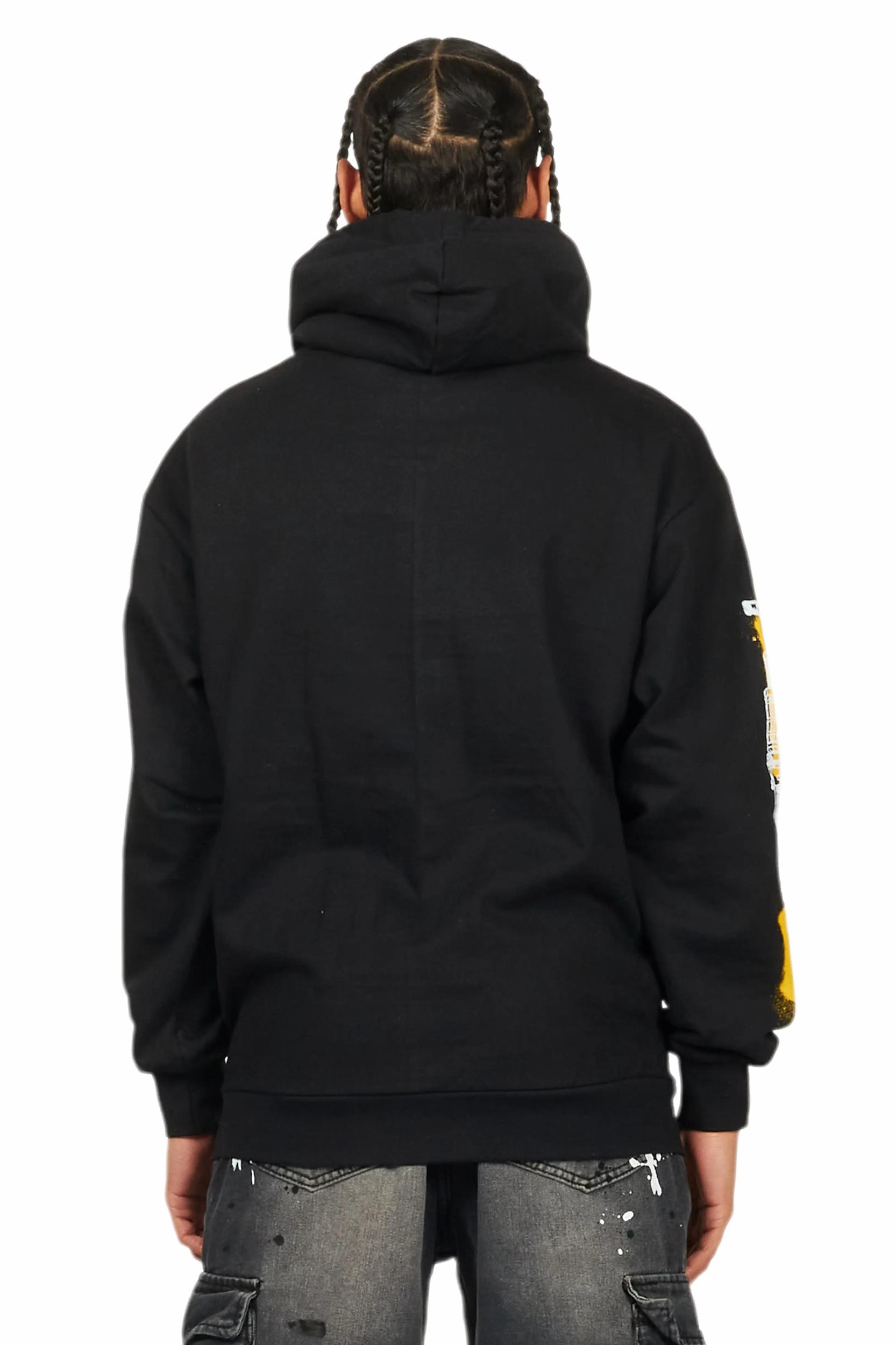 Nesta Black Graphic Hoodie Male Product Image