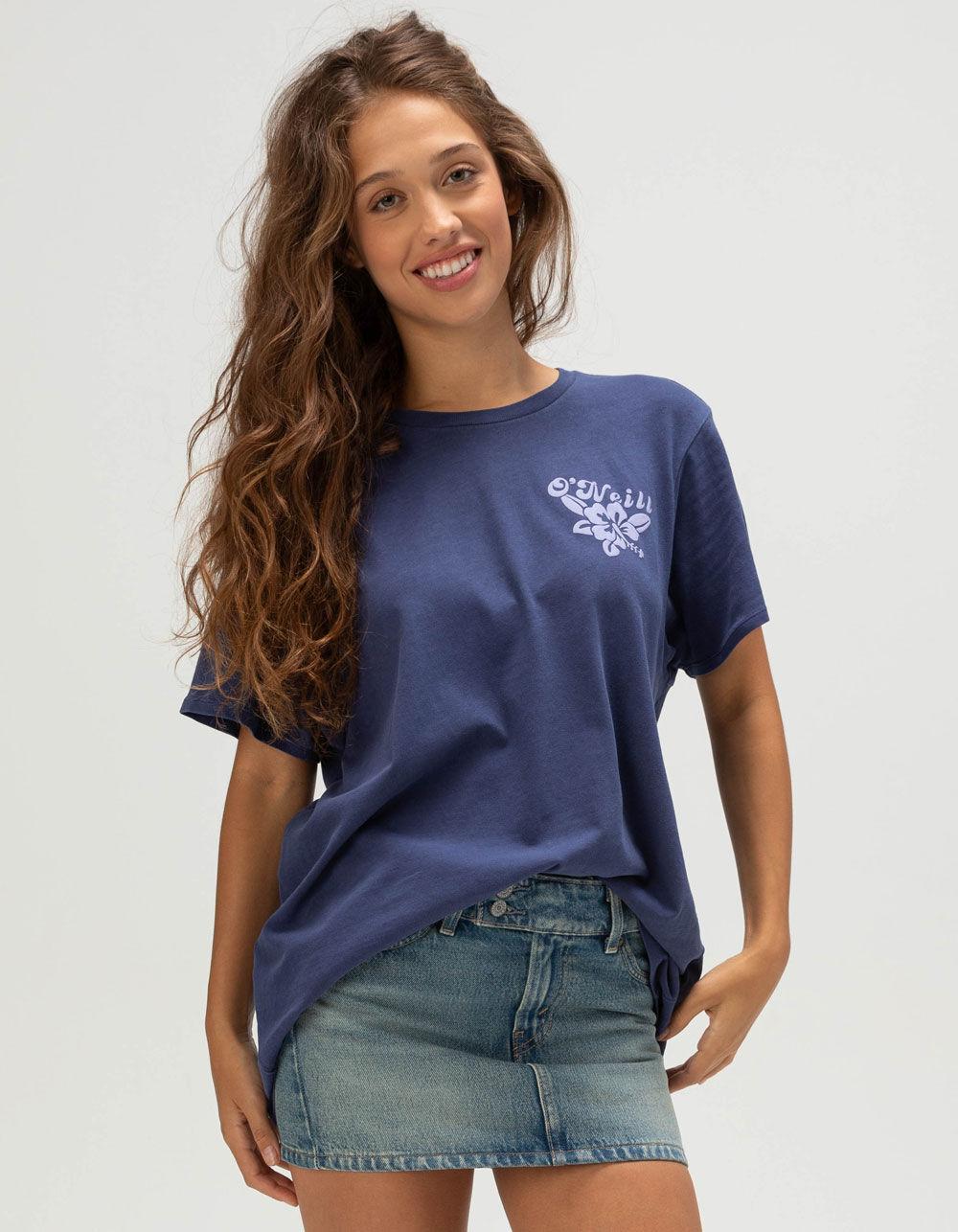 O'NEILL Flower Dreams Womens Oversized Tee - BLUE Product Image