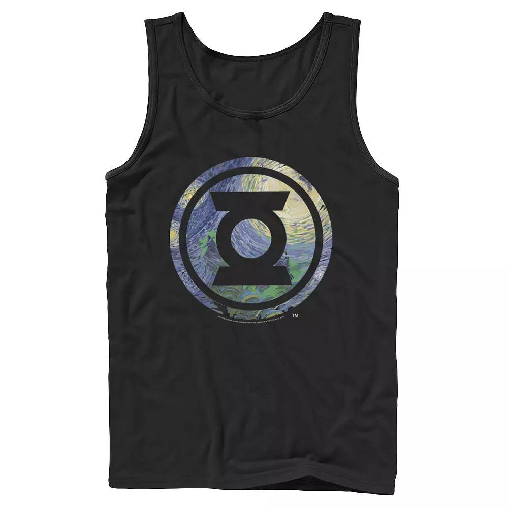 Men's DC Comics Green Lantern Starry Night Logo Tank Top,  Product Image