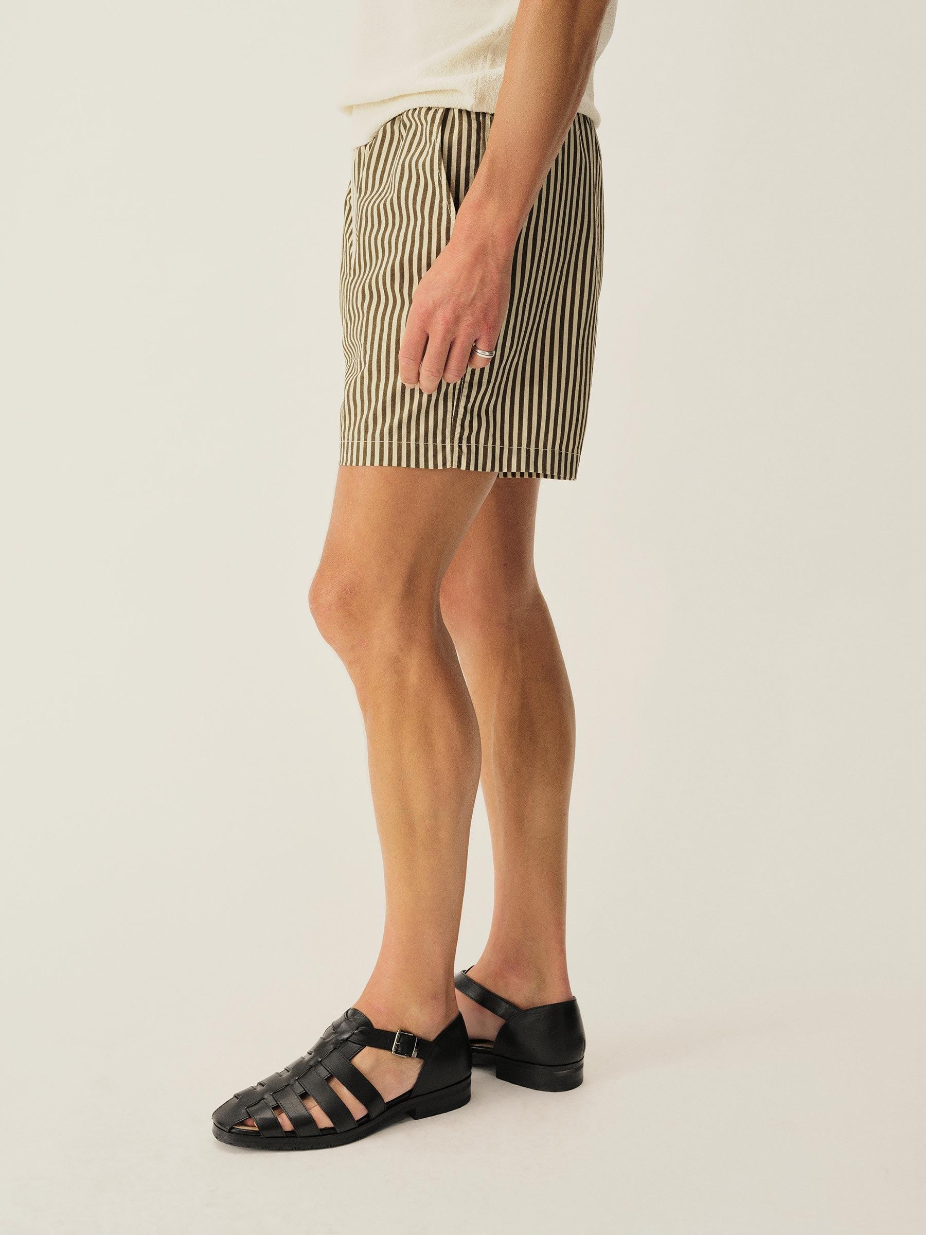 Faded Olive/Natural Stripe Laguna Swim Short Product Image
