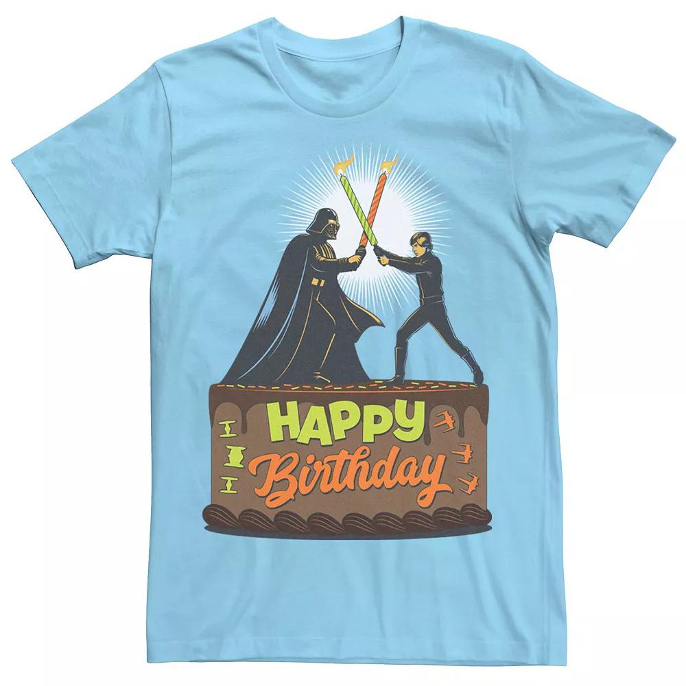 Men's Star Wars Father And Son Birthday Cake Tee, Size: Medium, Light Blue Product Image