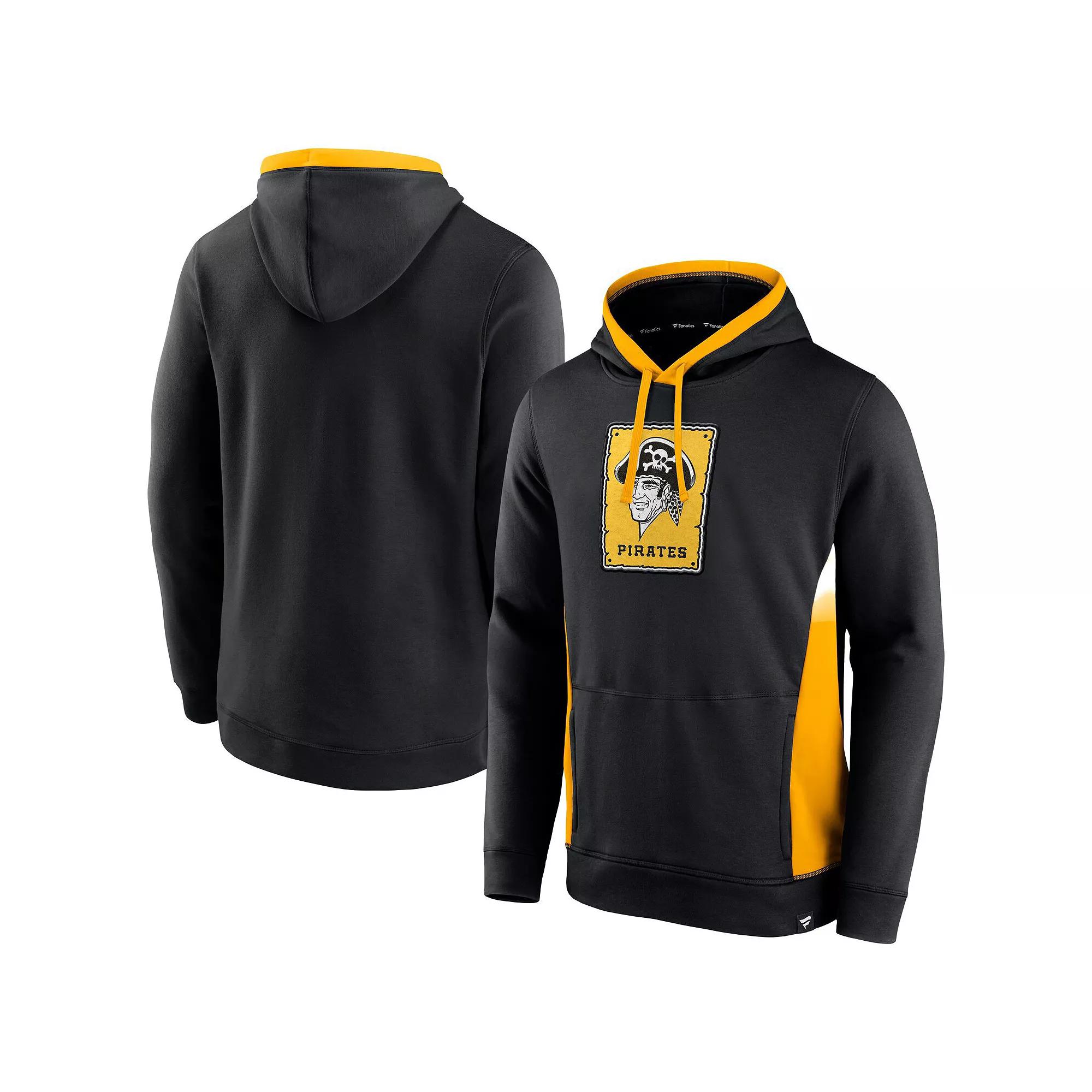 Men's Fanatics Black Pittsburgh Pirates True Classics Fanarama Pullover Hoodie, Size: Small Product Image