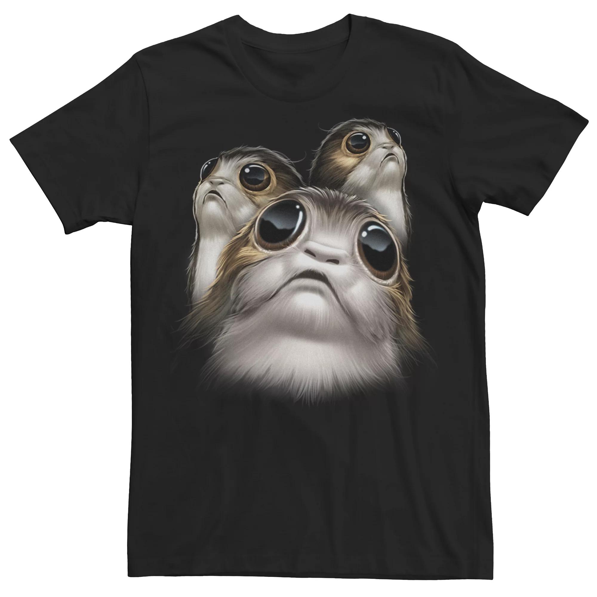 Men's Mens Star Wars Big Face Porgs Tee,  Product Image